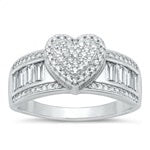 Sterling Silver CZ Heart Ring