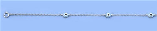 Sterling Silver Evil Eye Anklet