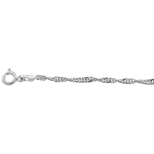 Sterling Silver 2.2mm Singapore Chain